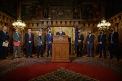 February 15, 2022: Senator Kane joins Governor Tom Wolf to celebrate the creation of Pennsylvania’s Broadband Development Authority, which will manage at least $100 million in federal aid to coordinate the rollout of broadband across Pennsylvania.