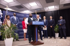 August 2, 2024: Sens. Kane and Hughes joined Gov. Shapiro at Cheyney University for a news conference and ceremonial bill signing to highlight advances in higher education including new funding, accessibility, and accountability measures.