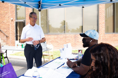 September 16, 2021: Sen. Kane joined state Rep. Brian Kirkland and Chester City officials for a Health Fair at City Hall.  Visitors were provided with flu shots as well as advice on health concerns, health insurance, personal safety and government services available to help keep people going strong into the fall.
