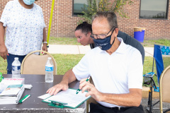 September 16, 2021: Sen. Kane joined state Rep. Brian Kirkland and Chester City officials for a Health Fair at City Hall.  Visitors were provided with flu shots as well as advice on health concerns, health insurance, personal safety and government services available to help keep people going strong into the fall.