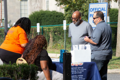 September 16, 2021: Sen. Kane joined state Rep. Brian Kirkland and Chester City officials for a Health Fair at City Hall.  Visitors were provided with flu shots as well as advice on health concerns, health insurance, personal safety and government services available to help keep people going strong into the fall.