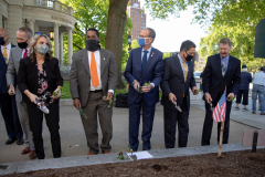 May 11, 2021: Senator Kane participates in the  PA Hunger Garden Dedication at the state Capitol. The bipartisan, bicameral Hunger Caucus works together with local master gardeners to provide hundreds of pounds of food from this garden every year for local organizations that fight food insecurity, including Downtown Daily Bread and the Central PA Food Bank.