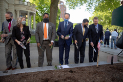 May 11, 2021: Senator Kane participates in the  PA Hunger Garden Dedication at the state Capitol. The bipartisan, bicameral Hunger Caucus works together with local master gardeners to provide hundreds of pounds of food from this garden every year for local organizations that fight food insecurity, including Downtown Daily Bread and the Central PA Food Bank.