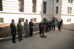 May 11, 2021: Senator Kane participates in the  PA Hunger Garden Dedication at the state Capitol. The bipartisan, bicameral Hunger Caucus works together with local master gardeners to provide hundreds of pounds of food from this garden every year for local organizations that fight food insecurity, including Downtown Daily Bread and the Central PA Food Bank.
