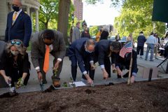 May 11, 2021: Senator Kane participates in the  PA Hunger Garden Dedication at the state Capitol. The bipartisan, bicameral Hunger Caucus works together with local master gardeners to provide hundreds of pounds of food from this garden every year for local organizations that fight food insecurity, including Downtown Daily Bread and the Central PA Food Bank.