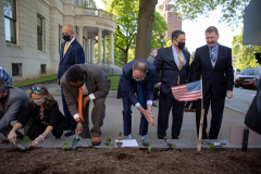 May 11, 2021: Senator Kane participates in the  PA Hunger Garden Dedication at the state Capitol. The bipartisan, bicameral Hunger Caucus works together with local master gardeners to provide hundreds of pounds of food from this garden every year for local organizations that fight food insecurity, including Downtown Daily Bread and the Central PA Food Bank.