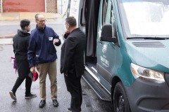 May 10, 2024: Sen. Kane visited Marcus Hook Elementary School in Marcus Hook, Delaware County, where students were being offered free eye tests through the Philadelphia Eagles Mobile Eye Screening van.  Part of the national Vision to Learn effort, and supported by the Philadelphia Eagles Charitable Foundation, the van provides more than 10,000 free screenings each year, detecting hundreds of treatable eye problems in young students. Sen. Kane presented organizers with a $60,000 grant in support of their work.