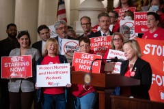 June 14, 2022: Senator Kane attends a Nurses Safe Staffing Rally hosted by PASNAP  in Harrisburg.