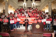 Junio 14, 2022: Senator Kane attends a Nurses Safe Staffing Rally hosted by PASNAP  in Harrisburg.