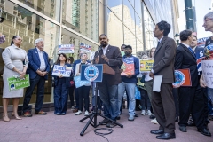 May 19, 2025 − State lawmakers from Philadelphia and the surrounding counties rallied today outside of SEPTA’s headquarters in Center City as the transit agency began a series of public hearings on its proposed 2025–2026 budget, including the severe service cuts and steep fare hikes it will be forced to implement without crucial state funding.