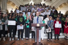 November 15, 2023: Senators Schwank and Kane hosted students from all over Pennsylvania in the Main Rotunda today to bring awareness to increased struggles with mental health in schools and for passage of Senate Bill 886 which would allow excused mental health days in PA.
