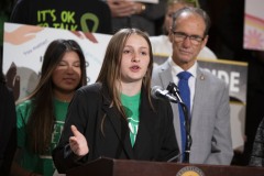 November 15, 2023: Senators Schwank and Kane hosted students from all over Pennsylvania in the Main Rotunda today to bring awareness to increased struggles with mental health in schools and for passage of Senate Bill 886 which would allow excused mental health days in PA.