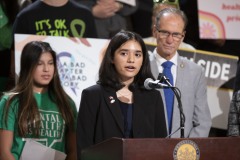 November 15, 2023: Senators Schwank and Kane hosted students from all over Pennsylvania in the Main Rotunda today to bring awareness to increased struggles with mental health in schools and for passage of Senate Bill 886 which would allow excused mental health days in PA.