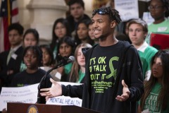 November 15, 2023: Senators Schwank and Kane hosted students from all over Pennsylvania in the Main Rotunda today to bring awareness to increased struggles with mental health in schools and for passage of Senate Bill 886 which would allow excused mental health days in PA.