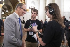 November 15, 2023: Senators Schwank and Kane hosted students from all over Pennsylvania in the Main Rotunda today to bring awareness to increased struggles with mental health in schools and for passage of Senate Bill 886 which would allow excused mental health days in PA.