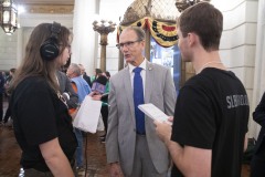 November 15, 2023: Senators Schwank and Kane hosted students from all over Pennsylvania in the Main Rotunda today to bring awareness to increased struggles with mental health in schools and for passage of Senate Bill 886 which would allow excused mental health days in PA.