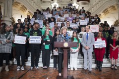 November 15, 2023: Senators Schwank and Kane hosted students from all over Pennsylvania in the Main Rotunda today to bring awareness to increased struggles with mental health in schools and for passage of Senate Bill 886 which would allow excused mental health days in PA.