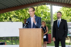 May 31, 2022: Senator Kane presents check to Upper Chichester Library will receive a $2 million grant from the Redevelopment Assistance Capital Program. This grant funding will go toward the construction and planning of the new Library and Resource Center.