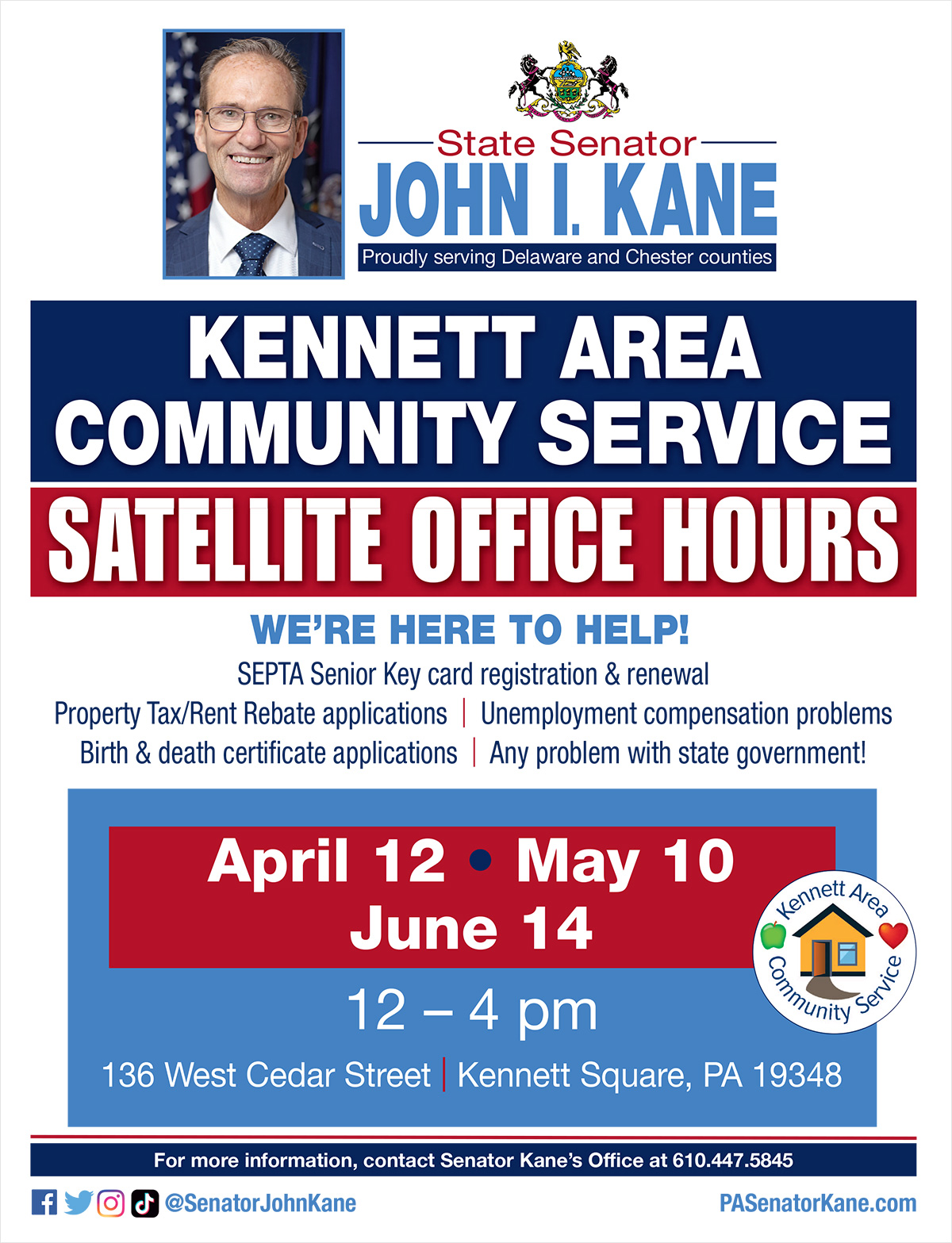 Kennett Area Community Service Satellite Office Hours