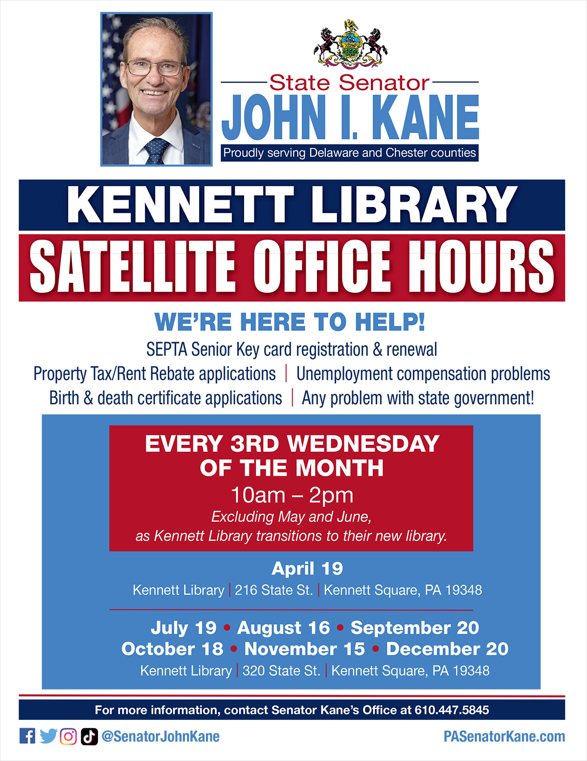 Kennett Library Office Hours