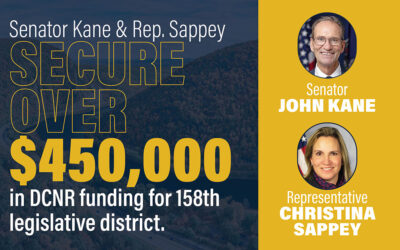 Senator John I. Kane and Representative Christina Sappey Announce over $450,000 in DCNR Funding for 158th Legislative District