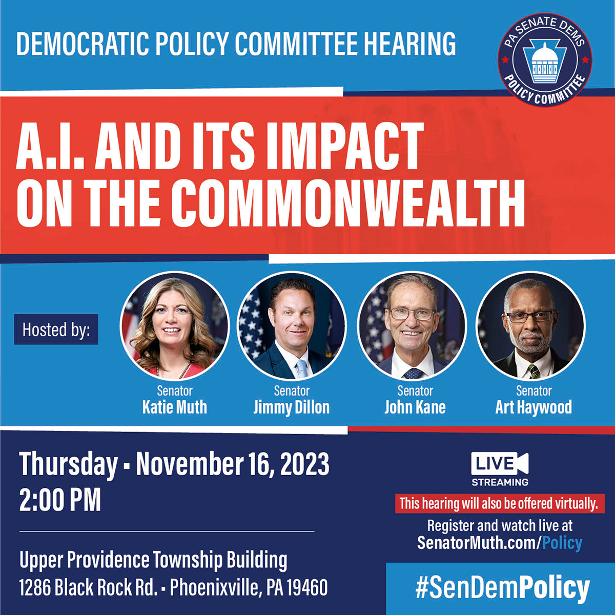 Policy Hearing - A.I. and Its Impact on the Commonwealth