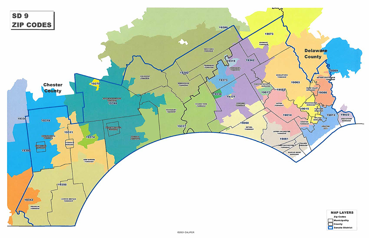 2023 H2O and SWS Grants Zip Code District Map