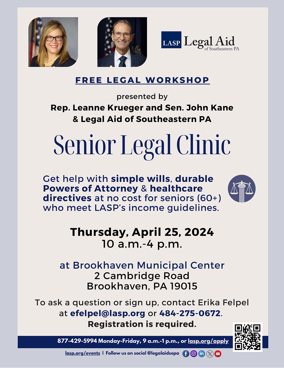 Senior Legal Clinic - Abril 25, 2024