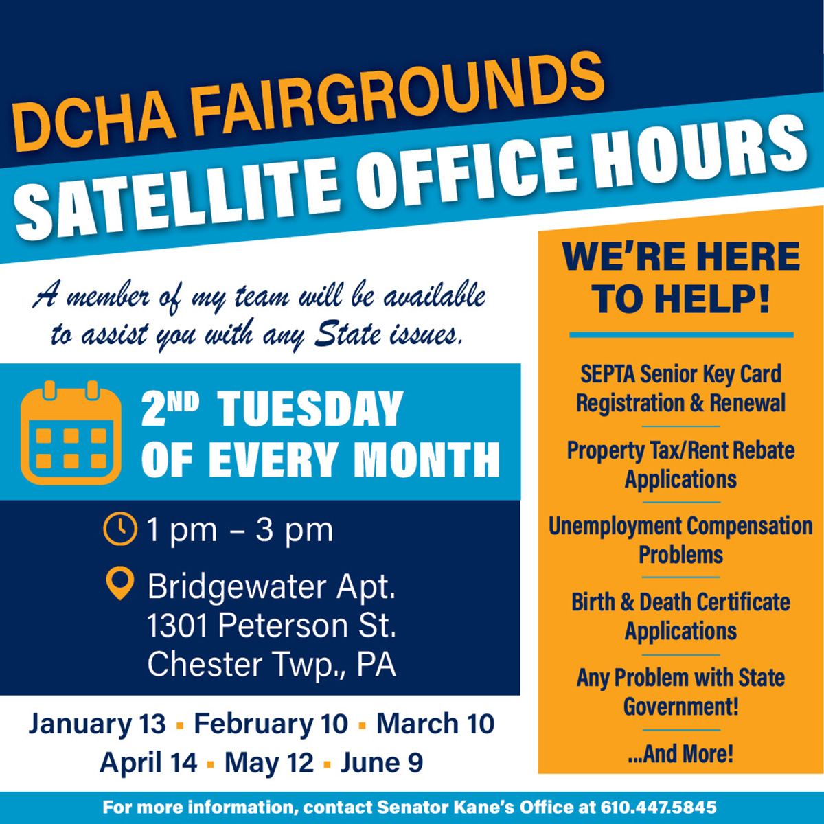 2026 DCHA Fairgrounds / Bridgewater Apartments Satellite Office Hours