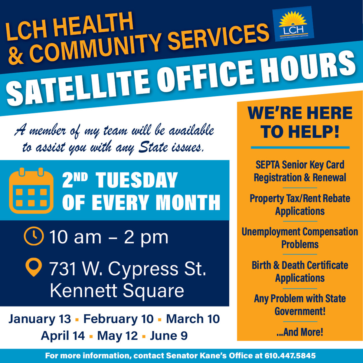 2026 LCH (La Comunidad Hispana) Satellite Office Hours